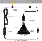 Hanging Grow Lights for Indoor Plants, 25W 5000K, LED Light Bulbs | LED Grow Light, Height Adjustable Pendant, Full Spectrum Plant Lamp with Timer for Tall Indoor Plants, Black