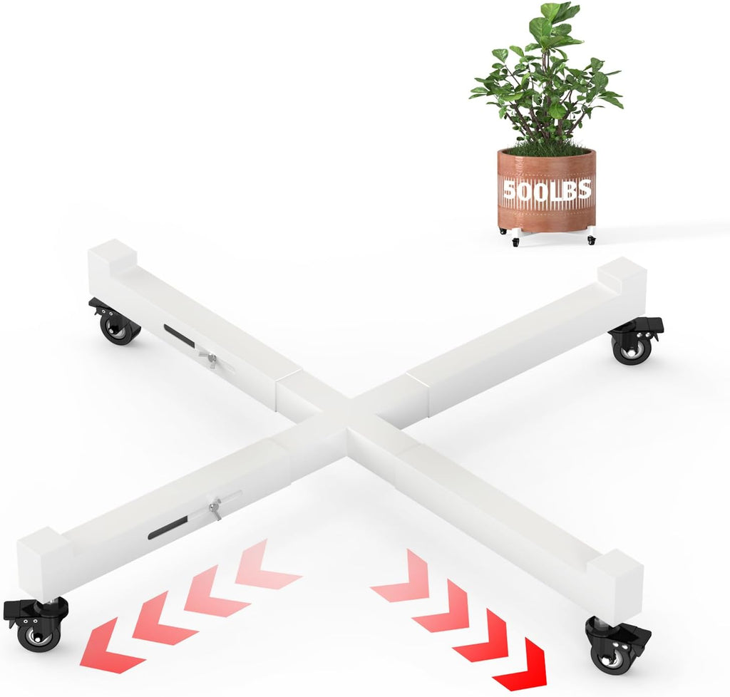 plant caddy with wheels, adjustable 14in to 21inch, main product view