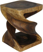 Haussmann® Double Twist End Table 18 x 18 x 23 in H Walnut Oil