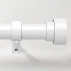 Curtain Rods for Windows 28 to 48, 1 Inch Adjustable White Heavy Duty Curtain Rod, Modern Style Indoor Outdoor Drapery Rods with End Caps, Size 32" - 60"