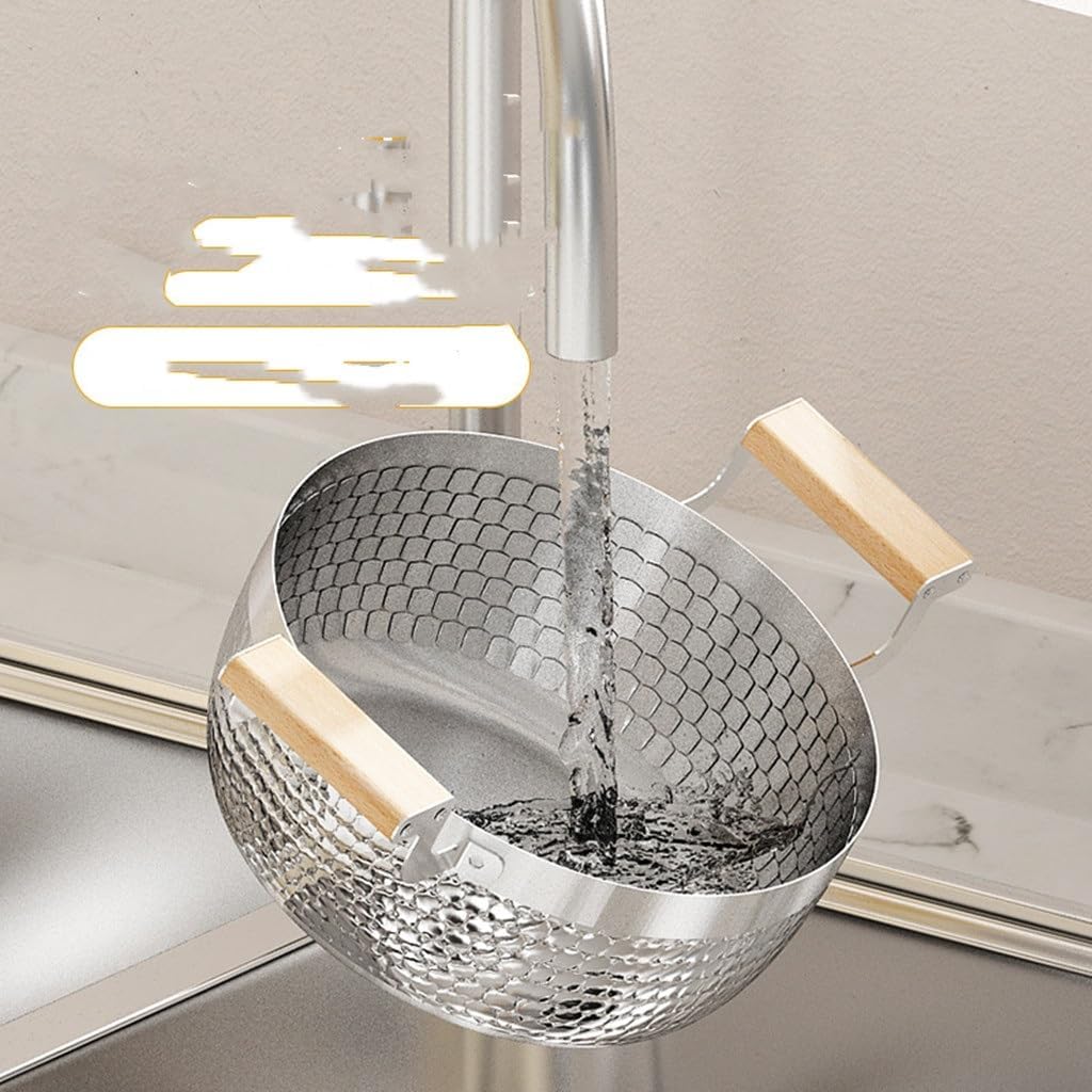 Stainless Steel Snow Pan Is Not Sticky Household Ears Steamed Noodles Pot Soup Milk Cooking