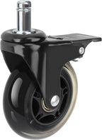 2 Pcs HDW302 Locking Caster Wheel for Traeger Grill - 3'' Grill Wheel with Brake for Outdoor Cooking