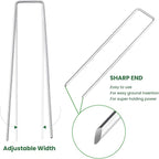 6 Inches Heavy Duty Galvanized Steel Garden Stakes Staples Securing Pegs for Securing Weed Fabric Landscape Fabric Netting Ground Sheets and Fleece, Christmas Decoration, Accessories (10, Silver)