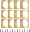 Hotop 12 Pcs 1 1/2 Inch Opening Bluebird Metal House Hole Guard Portal Bird House Protect Bird Room Guard Copper Portal with Opening for Eastern Bluebird Rooms Sparrow Houses(Gold)
