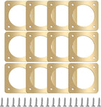 Hotop 12 Pcs 1 1/2 Inch Opening Bluebird Metal House Hole Guard Portal Bird House Protect Bird Room Guard Copper Portal with Opening for Eastern Bluebird Rooms Sparrow Houses(Gold)