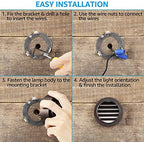 leonlite 6-pack low voltage led deck lights 3000k, front angle view