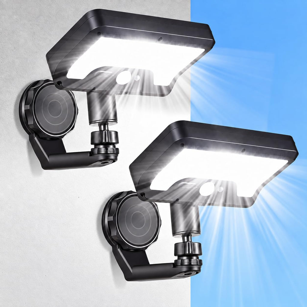 luhlee magnetic solar lights outdoor,600lm motion sensor wall, main product view