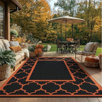 genimo outdoor rug, waterproof plastic rugs for patio shown in use