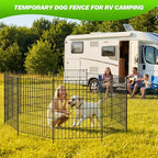 toolterritary 10 panels no dig decorative garden fence, front angle view