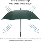 G4Free 47/54/62/68/72 Inch Automatic Open Golf Umbrella Oversize Extra Large Double Canopy Vented Windproof Waterproof Stick Umbrellas