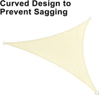LOVE STORY Custom Size 7'x9'x11.4' Butter Cream Sun Shade Sail Right Triangle Sunhsade Fabric Awning Canopy for Patio Backyard Carport Pergola (Customized)