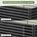 COMHOMA Galvanized Raised Garden Bed,Large Metal Planter Box for Outdoor Vegetables,Corrugated Steel Herbed Plants Container,Extra Deep Gardeners Kits with Open Bottom (2, 8x4x2FT)
