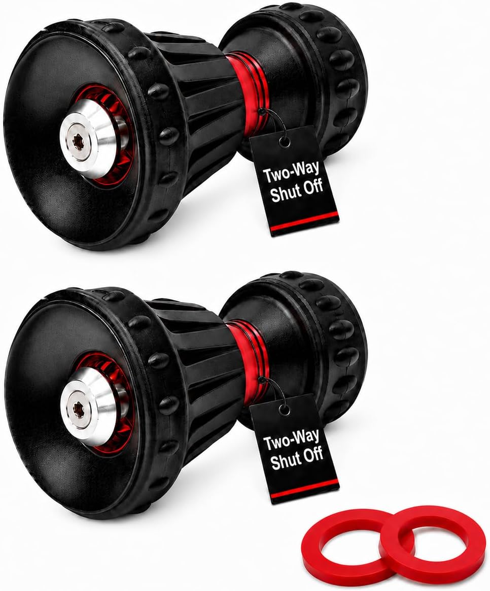garden hose nozzle 2 pack fireman style, heavy, main product view