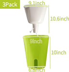TCBWFY 9 Inch Self Watering Pots for Indoor Plants,3 Sets Self Watering Planter Pots with Visual Water Level Window and Multiple Vents,Self Watering Plant Pot for All House Plants,Flowers,Herbs