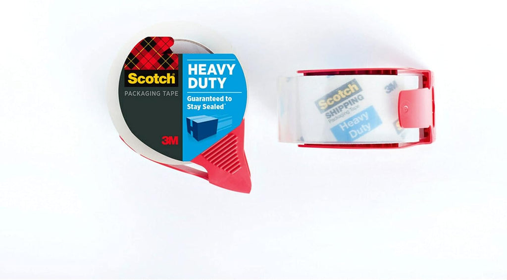 Scotch Heavy Duty Shipping Packing Tape, Clear, 1.88 in. x 38.2 yd. | Shipping and Packaging Supplies, 1 Tape Roll with Dispenser