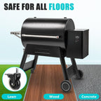 2 Pcs HDW302 Locking Caster Wheel for Traeger Grill - 3'' Grill Wheel with Brake for Outdoor Cooking