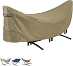 Deosk Hammock Cover Waterproof & Windproof Hammocks Covers-Heavy Duty 420D Oxford Fabric Hammocks Stand Protective Covers With Adjustable Drawstring, Buckles, Handle, Universal Size(Khaki)