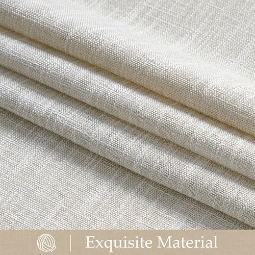 nicetown faux linen curtains 2 panels set for on a desk or shelf