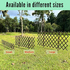 shoplala wooden lattice garden fence (4 pack, 24ft, front angle view