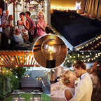 goothy 50ft outdoor globe string lights, g40 patio showing dimensions