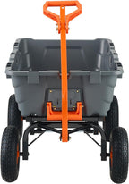 vevor 1500lbs poly garden dump cart wheelbarrow wagon, view 9