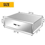outdoor kitchen single drawer bbq drawer stainless steel shown in use