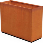 Plantercraft Large Rectangular Planters for Outdoor Plants | 48x18x36 Corten Steel Planter | Extra Large Outdoor Planter Box for Patios and Gardens | Fully Assembled Metal Planter Rectangle