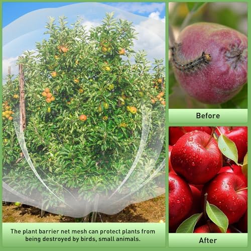 large fruit tree netting with drawstring and zipper, package contents