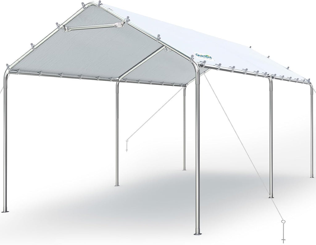 quictent 10x20 ft heavy duty carport canopy galvanized, main product view