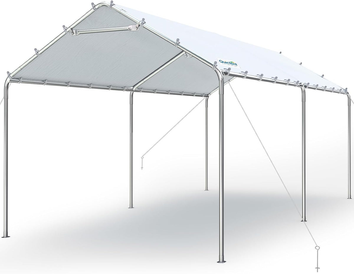 quictent 10x20 ft heavy duty carport canopy galvanized, main product view