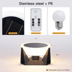 MVBT Solar Post Lights Outdoor, 15" Solar Column Lights Outdoor Large | IP54 Waterproof Modern Pillar Light, 3000K LED Bulb Dusk to Dawn Column Lamp, Round Post Lighting for Patio Deck Yard Garden