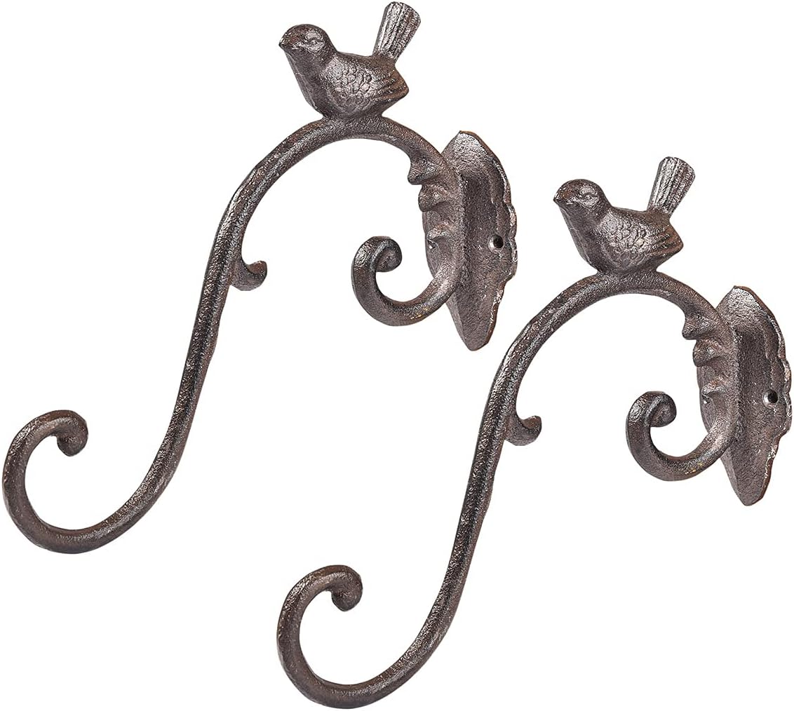sungmor cast iron plant hanger wall hooks shown in use