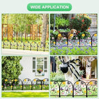 butterfly decorative garden fence metal butterfly flower design, front angle view