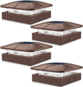 peasur 4 packs 4x4 brown solar post cap, main product view