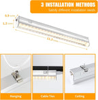 T5 1FT 0.3M 6W×4 Warm Light 3000K Grow Light Tubes,Full Spectrum LED Grow Lights,6W Energy Efficient,Plug & Play,for Hydroponics/Soil Seedlings Vegetables Herbs Flower (4 Packs)