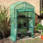 sunnydaze outdoor portable 3-tier mini greenhouse with roll-up, package contents