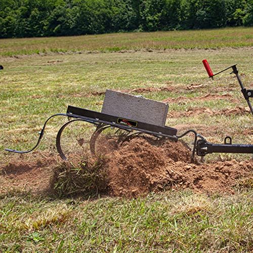 brinly sleeve hitch adjustable tow behind cultivator, 18", front angle view