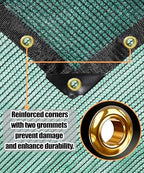 e.share 70% green shade cloth 6ft x 20ft, side view