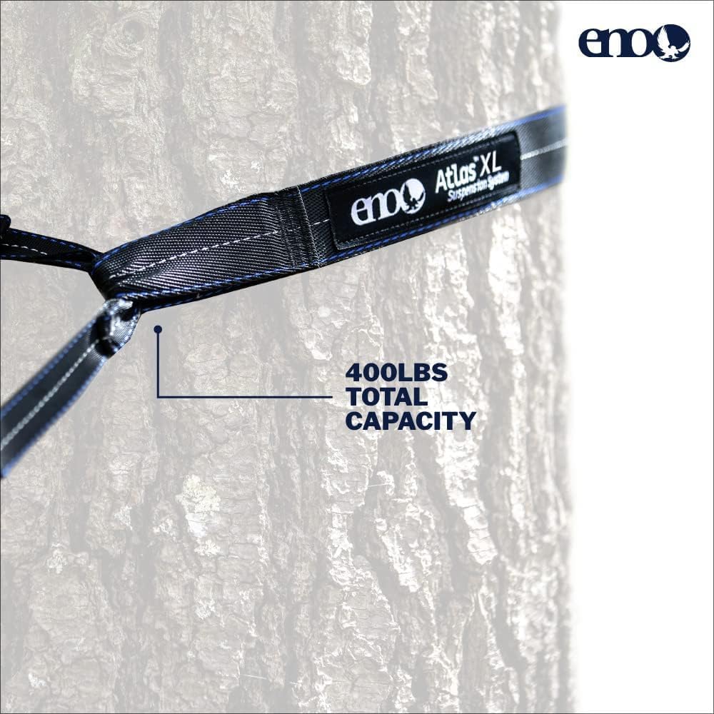 ENO Atlas XL Suspension System - Tree Strap for Hammock - Accessories for Camping, Hiking, and Backpacking - Black/Royal