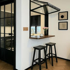Bar Stools 29'' Outdoor Set of 4, Waterproof Modern Durable Resin Saddle Seat,Counter Stool Sturdy Modern Stylish, All-Weather Barstools for Patio, Balcony, or Kitchen Counter