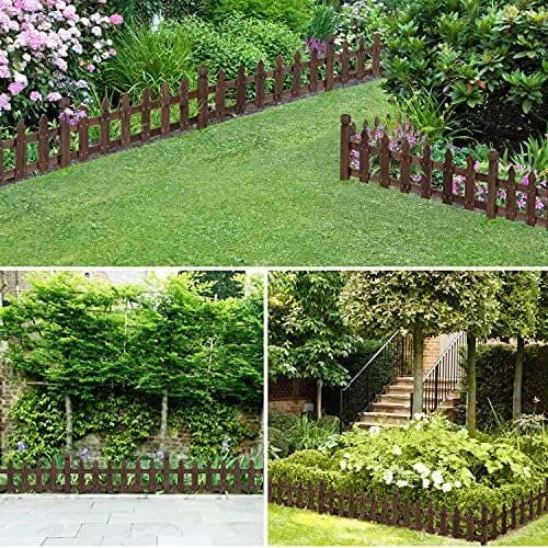 yaheetech 532.5in wooden picket fence panels for garden, package contents