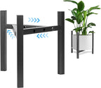 Airpark Plant Stand Indoor Adjustable, Metal Modern Plant Stand, Heavy Duty Stable Plant, Fit 8-12 inch Pots, Number of Items-2, Color-Black (Pot & Plant Not Included)