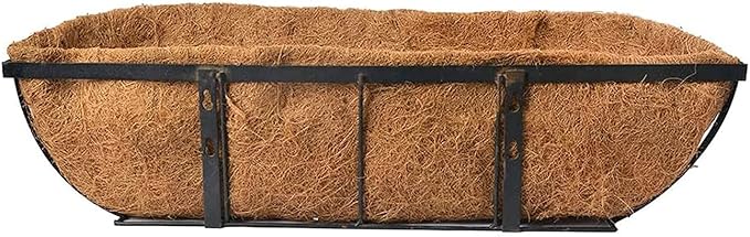 2 pcs Garden Coconut Planter Liners Preformed Window Box Liners Natural Trough Coco Liner Coir Mats (30 inch)