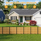 aoxun 2 panels wood privacy screen, 41" x, front angle view