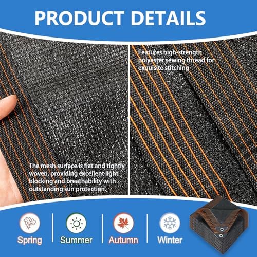 90% shade cloth for garden durable mesh tarp, front angle view