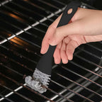 2-Color Stove Cleaning Brush - 2-in-1 Scraper & Brush Set(White & Black) | Grill Cleaning Tool with Curved Design