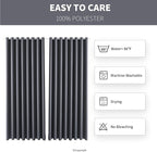 DIVA EN CAMINO DEC Outdoor Patio Curtain Waterproof Darkening Thermal Insulated Indoor Curtains for Bedroom, Porch, Living Room, Pergola, Cabana, W105 x L120 Extra Wide, Gray, Set of 2 Panels