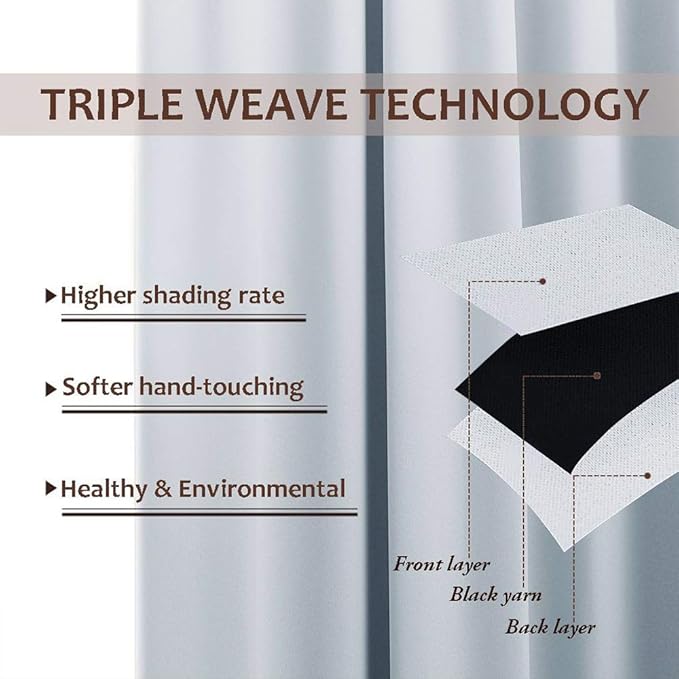 NICETOWN Outdoor Curtain for Patio Waterproof, Energy Smart Thermal Insulated Double Grommets Room Darkening Outdoor Curtain/Drape, Windproof for All Seasons, 1 Panel, W84 x L95, Greyish White
