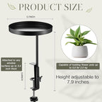 2 Pcs Window Sill Plant Shelf 5.7''D x 12.4''H Adjustable Window Shelf Windowsill Clamp Tray for Indoor Plants Metal Windowsill Extension Tray Planter Floating Shelves for Indoor Outdoor