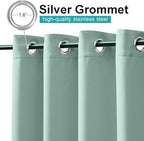 NICETOWN Outdoor Curtain for Patio Waterproof Extra Wide 84 inch, Sun Blocking Vertical Blinds Thermal Insulated Stainless Grommet for Front Porch/Gazebo/Lanai, Aqua Blue, 1 Piece, 84 inch L